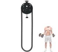 Oiyekntd carrucole Via Cavo Portatile, attrezzo per Allenamento con Corda Infinita, Strumento per l'allenamento di Tutto Il Corpo, Corda in Nylon di Alta qualità, Resistenza Regolabile Black