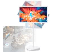 Oiyekntd Smart TV Portatile da 27 Pollici, Monitor Touch Screen 1080P su Ruote con Telecomando, TV Mobile con Batteria da 7800 mAh, Tablet Girevole da posizionare ai Piedi del Letto 8G+128G