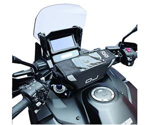 OJ Borsello da Manubrio X Moto Handle Nero - Porta Telefono Impermeabile con Tasca Multiuso - Borsa Moto Universale Facile da Installare e Stabile Durante la Guida
