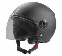 OJ Aria - Casco Jet Moto con Visiera - Casco Aperto Leggero e Confortevole con Sistema di Ventilazione, Interni Rimovibili e Chiusura Sicura, Ideale per Scooter e Uso Urbano