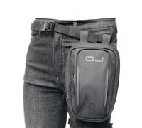OJ Marsupio da Gamba City Track per Moto, 15x21x5 cm, 1,5 L, con Cover Antipioggia, Nero