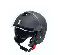 OJ Sogno - Casco Jet Moto con Visiera e Interni Removibili - Casco Aperto Leggero e Confortevole con Ventilazione Integrata e Chiusura Micrometrica, Ideale per Scooter e Uso Urbano, NERO M