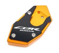 OJAMWXZU Piastra Cavalletto Moto per H&Onda CBR650R CB CBR 650R CB650R CBR650 R Moto CNC Cavalletto Piede Cavalletto Laterale Estensione Pad Piastra di Supporto Ingrandire Stand(Gold-CBR650R)