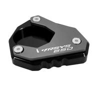 OJAMWXZU Piastra Cavalletto Moto per KA&WA&SAKI VE&RS&YS 650 VE&RS&YS650 ABS 2010-2023 2019 2015 Moto CNC Cavalletto Laterale Supporto Estensione Piastra(Titanium)