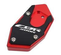 OJAMWXZU Piastra Cavalletto Moto per Moto Cavalletto Piede Cavalletto Laterale Estensione Pad Piastra di Supporto Ingrandisci CBR500R CBR 500R CBR500 R(Red)