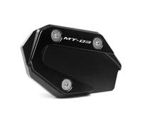 OJAMWXZU Piastra Cavalletto Moto per Y&AMAHA MT-03 MT03 MT 03 25 MT-25 MT25 2015-2018 2017 CNC Cavalletto Laterale Supporto Estensione Piastra Ingrandisci(MT-03 Black)