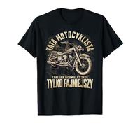Ojciec Motocyklista Tata na Motorze Polska Polish Biker Dad Maglietta