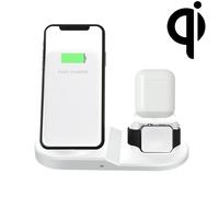 OJD-45 3 in 1 telefono cellulare QI 10W + orologio + porta di ricarica per auric