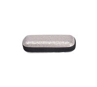 OJHFJMGH Astucci per Occhiali， Custodia Protettiva for Occhiali da Sole Unisex con Cerniera e Strisce, contenitori Portatili(Gold)