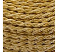 OJHFJMGH Cavi Intrecciati ， 2 Core * 0,75 mm for luci Pendenti Multicolore 1-10 m(Gold,5m)
