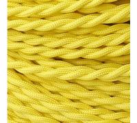 OJHFJMGH Cavi Intrecciati ， 2 Core * 0,75 mm for luci Pendenti Multicolore 1-10 m(Yellow,2m)