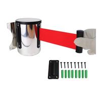 OJHFJMGH Corda per Transenne, Supporto a Parete da 10 m con Pulsante di bloccaggio for divisorio Coda e Controllo della Folla(C)