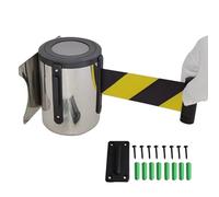 OJHFJMGH Corda per Transenne, Supporto a Parete da 10 m con Pulsante di bloccaggio for divisorio Coda e Controllo della Folla(B)