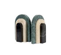 OJHFJMGH Guinzaglio per Cani, Fermalibri Pesanti in Pietra Naturale, fermalibri Decorativi in Marmo, Moderno Supporto for libreria Minimalista(Green)