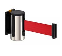 OJHFJMGH Nastro barriera Retrattile, Barriera - Montaggio Fisso Pannello Posteriore Rimovibile con Cinghia Rossa in Nylon da 2M/3M/5M e Riduttore di Buffer Incorporato(B,5M/16.4FT)