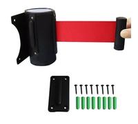 OJHFJMGH Nastro barriera Retrattile, con Accessori, barriera a Muro for Il Controllo della Folla con Cintura in Nylon da 5 m, Funziona in Qualsiasi Condizione atmosferica(A)