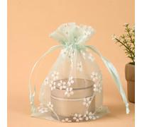 OJHFJMGH Sacchetti per Caramelle, 10 Pezzi/Lotto 10x14 13x18 16x23 Sacchetti in Organza Ricamati for Gioielli, Confezioni for Matrimoni, Caramelle, Bolsa, con Coulisse for Artigianato