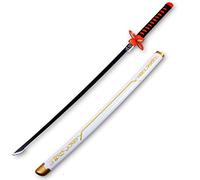OJHFJMGH Spada da Anime, Spada Iai con Guaina, Lama Giapponese Toyo Samurai Kendo, Spada di Legno Cos Anime, sguainata, Non Aperta