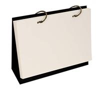 OJHFJMGH Taccuino, Ricariche di Carta Planner Journal Dairy Top Spiral Blocco Note Ricaricabile da Tavolo Quaderno for Schizzi con Copertina in Kraft Gialla(Black Kraft Paper Cover)