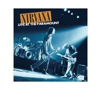 OJHTDB Poster su tela con album musicale American Rock Band Nirvana Live at The Paramount, decorazione artistica da parete per soggiorno e camera da letto, 40 x 40 cm