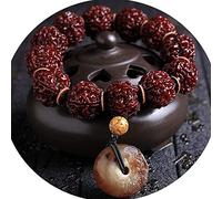 OJIJO Bracciale Mala Prayer Beads, Bracciale elastico, Bracciale Vajra Bodhi Bead a cinque petali, Protezione Prayer Beads, Gioielli for attrarre buona fortuna