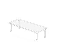 OJIJO Espositore espositivo in acrilico trasparente, organizer a 1/2 livelli for decorare e organizzare, vetrina decorativa da scrivania a più livelli(Single Layer,20cm)