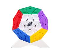OJIN Cyclone Boys Megaminx 3x3 Megaminx Dodecaedro Rainbow 12 lati Megamix Cube Puzzle 3x3 cubo con un treppiede cubo (Senza Adesivo)