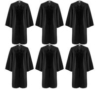 OJMHD Vestaglia da coro unisex, opaca per battesimo, costume da clero per adulti, per chiesa, scuola superiore, laurea, università, cerimonia di laurea, giudice, taglia 54, Nero , 54