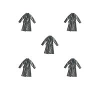 OJREEUB 5 set di 1/12 figura maschile lunga giacca a vento bambola Decor vestiti fatti a mano giacca bambola 6 pollici
