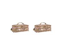 OJREEUB Borsa degli attrezzi Accs Outdoor per barbecue Campeggio Pentole Strumento Elettrico Strumento Pouch Khaki, 34x14x14cm, Set da 2 (multicolore, 34 x 14 x 14 cm), 34x14x14cm