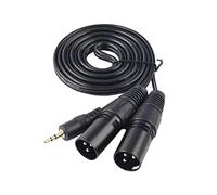 OJREEUB Cavo adattatore splitter a Y, 3 pin, 3,5 mm, TRS maschio a doppio XLR maschio