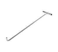 OJREEUB Gancio per botola per trampolino, copertura per pozzetto, in acciaio, resistente, 38 cm, smussato, argento
