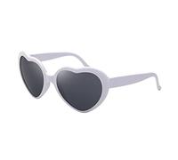 OJREEUB Occhiali da sole a forma di cuore con effetti speciali Amore Moda Eyewear per il Partito Bianco