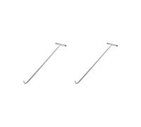 OJREEUB Set di 2 ganci per pozzetto per trampolino, copertura in acciaio resistente, gancio singolo, 38 cm, argento