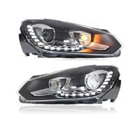 OJTEMHBH Gruppo Fari Anteriori Assy Per VW Per Golf 6 Per MK6 2009-2012 Fari LED Per Auto Aggiornamento Golf R20 GTI Faro Anteriore Automotive Gruppo Fari(One pair Silver)
