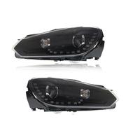 OJTEMHBH Gruppo Fari Anteriori Assy Per VW Per Golf 6 Per MK6 2009-2012 Fari LED Per Auto Aggiornamento Golf R20 GTI Faro Anteriore Automotive Gruppo Fari(One pair Black)