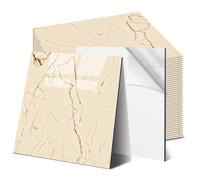 OJTOJT - Piastrelle autoadesive da parete, 44 pezzi, Peel and Stick Tiles 30 x 30 cm, impermeabile e antimacchia, per cucina, soggiorno (44, Cachi)