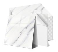 OJTOJT - Piastrelle autoadesive da parete, 44 pezzi, Peel and Stick Tiles 30 x 30 cm, impermeabile e antimacchia, per cucina, soggiorno (44, Nuvole Fluenti)