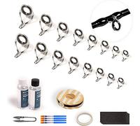 OJY&DOIIIY - Kit di riparazione per canna da pesca, tutto in uno, per occhielli di ricambio per canne da pesca, con guide per canne, colla epossidica, filo e nastro adesivo