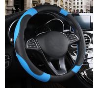 OJYGATA Coprivolante in Pelle per Se-at Toledo, Copri per Volante Microfibra, Copertura Protezione Volanti Traspirante per Uomo e Donna,Blue