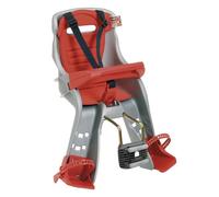 OKBABY Orion - Seggiolino Anteriore per Bici colore Argento/Rosso