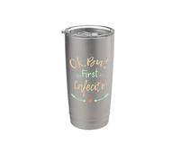 Ok But First Cafecito, Funny Coffee Saying Bicchiere termico in acciaio inox doppia parete