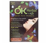 OK Herbal Cover Grey Shampoo Easy Hair Dye Care Butterfly Pea Ginseng 30 ml x12