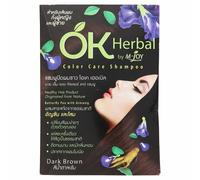 OK Herbal Cover Grey Shampoo Easy Hair Dye Care Butterfly Pea Ginseng 30 ml x12