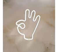 OK Insegna al neon per la decorazione della parete, Gesto perfetto Luci al neon a LED Decorazioni per camera da letto Luce notturna bianca per la palestra di casa dei bambini Gioco Regalo di Natale