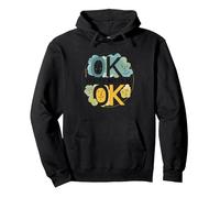 Ok Non va Bene - Benessere emotivo per Tutti Felpa con Cappuccio, Unisex per Adulti, Nero, M