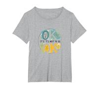 Ok Non va Bene - Benessere emotivo per Tutti Maglietta, Donna Plus-Size, Grigio Melange, 1X