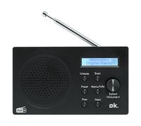 OK Radio Digitale Bluetooth Portatile ORD 101BT-B-1, DAB+, Nero