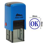 OK rotonda Auto Inchiostrazione Timbro personalizzato lucido 20 mm mini Francobolli Insegnanti Personalised Stamps
