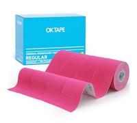 OK TAPE Kinesiologico tape 5cm x 5m, Nastro Atletico Terapeutico Elastico Resistente, Senza Latex, Antidolore, Recupero Lesioni, per il ginocchio, articolazioni, supporto muscolare(4 Rotoli, Rosa)